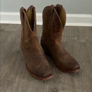 Classic Brown Leather Boulet Cowboy Boots (9)